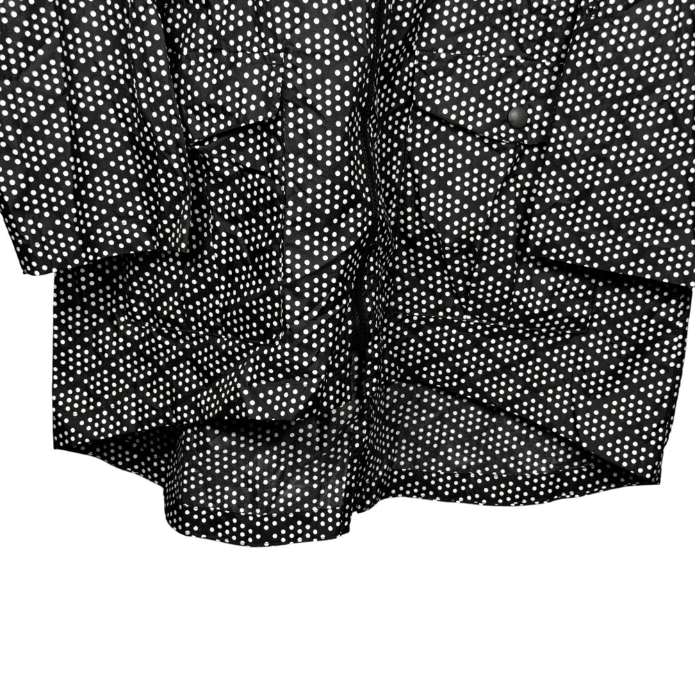 ShedRain Women's Black White Polka Dot Hooded‎ Lightweight Rain Jacket Size L - Picture 5 of 14
